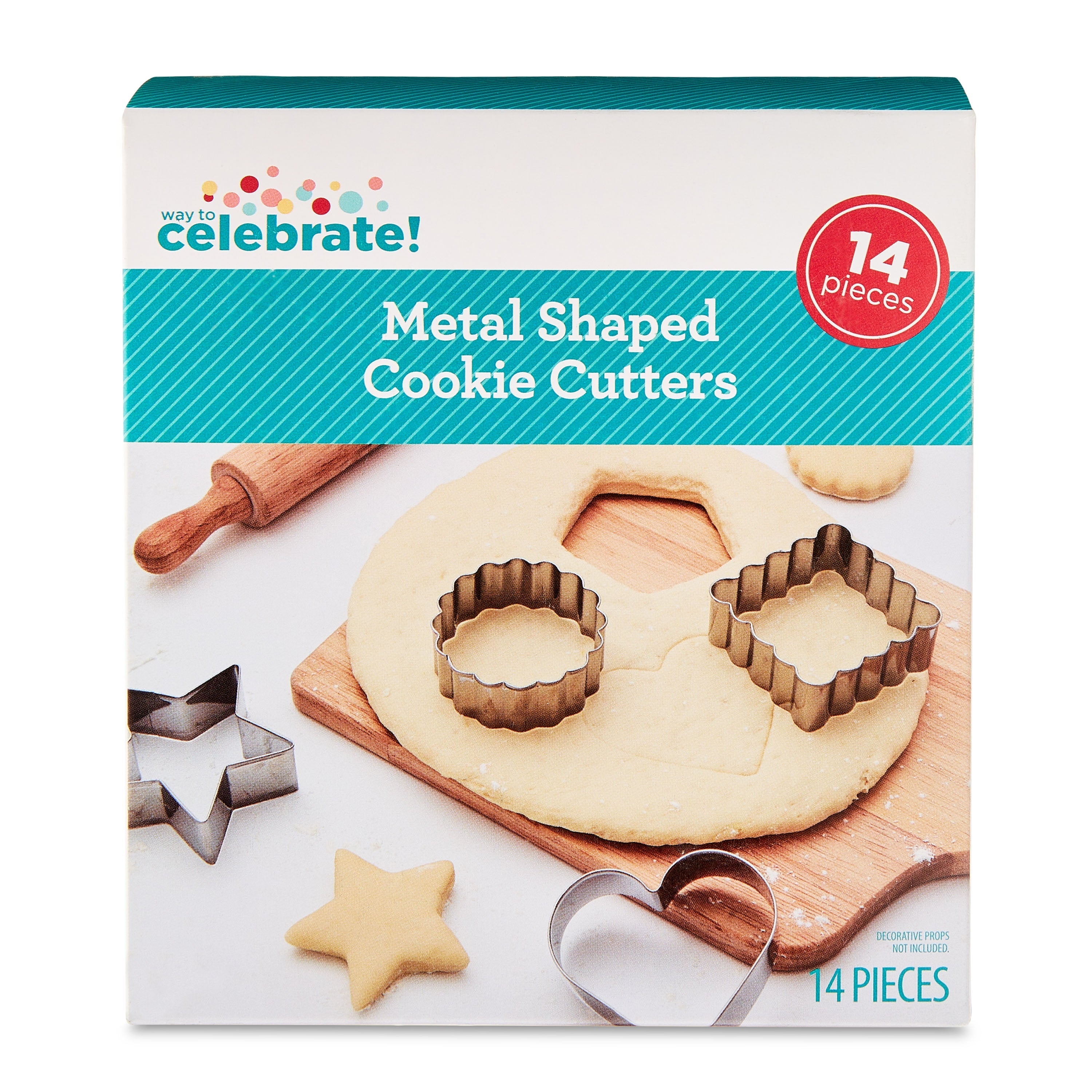 Metal Shaped Cookie Cutters Set, 14 Pieces, by Way To Celebrate - Image 3