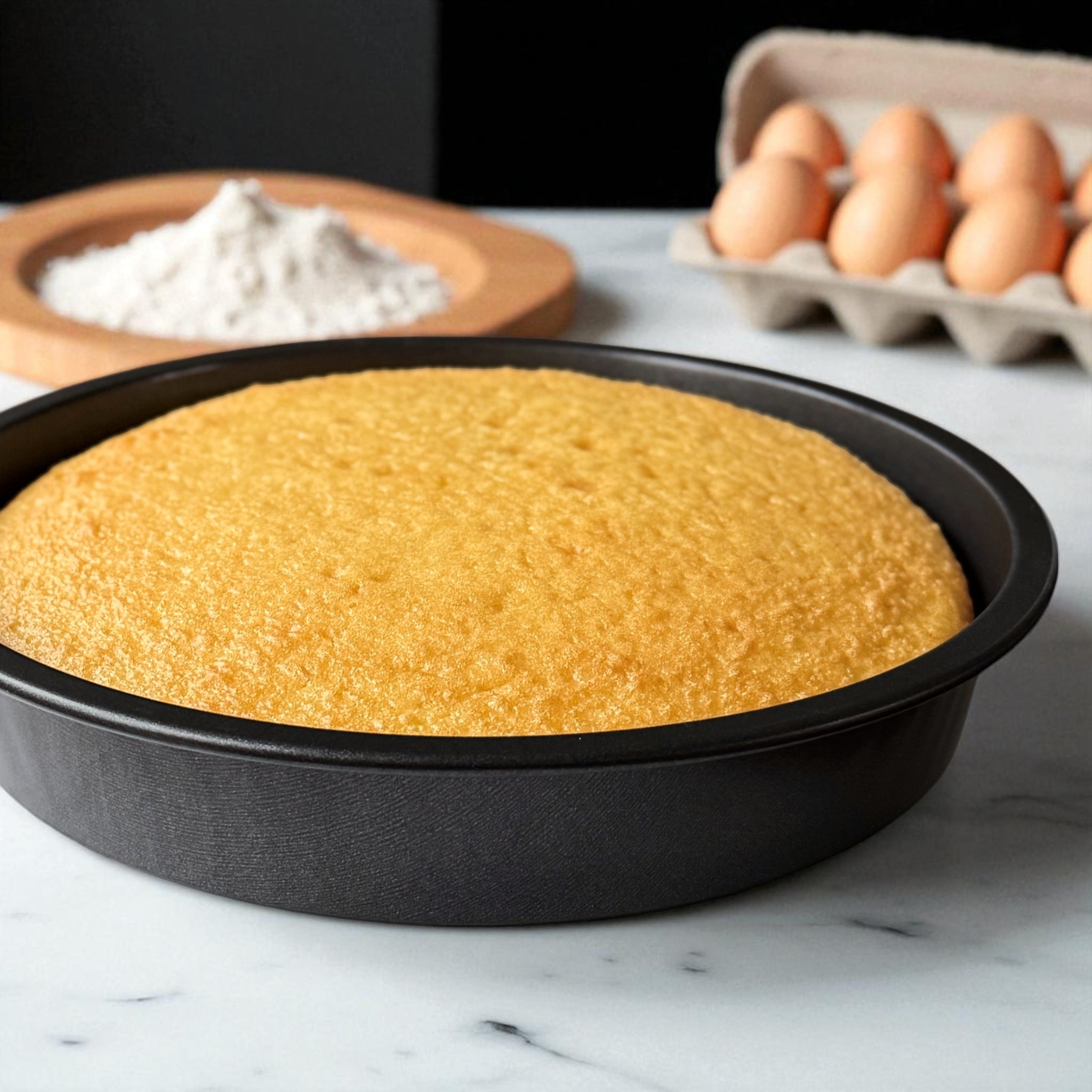 Mainstays 9" x 9" Round Nonstick Steel Cake Pan, Dark Gray - Image 5