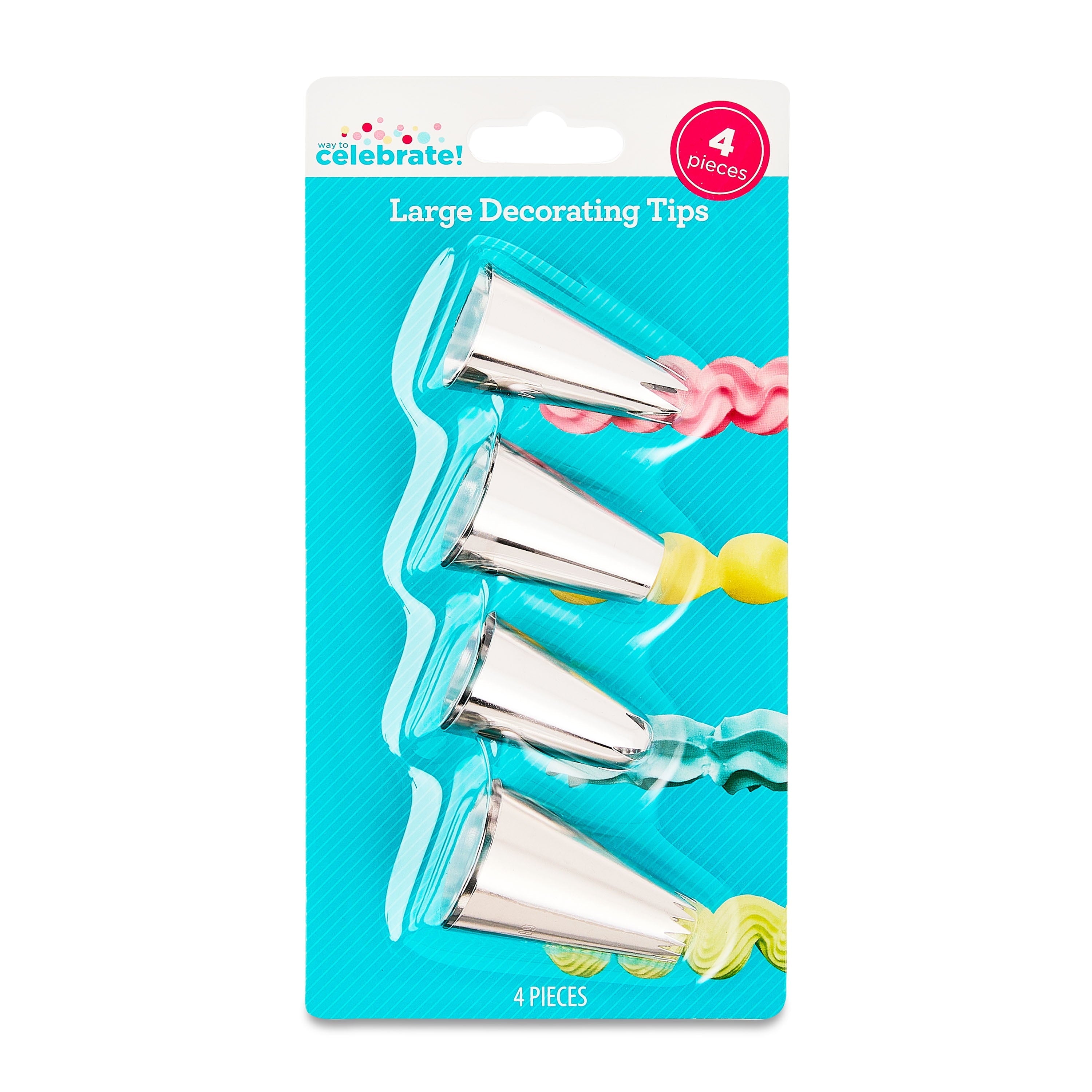 Way To Celebrate Large Decorating Tips, 4 Pieces - Image 4